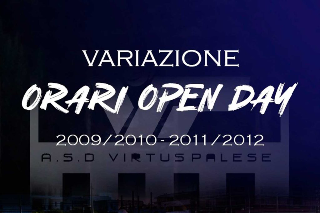 Variazione orari Open Day 2009/2010 &ndash; 2011/2012
