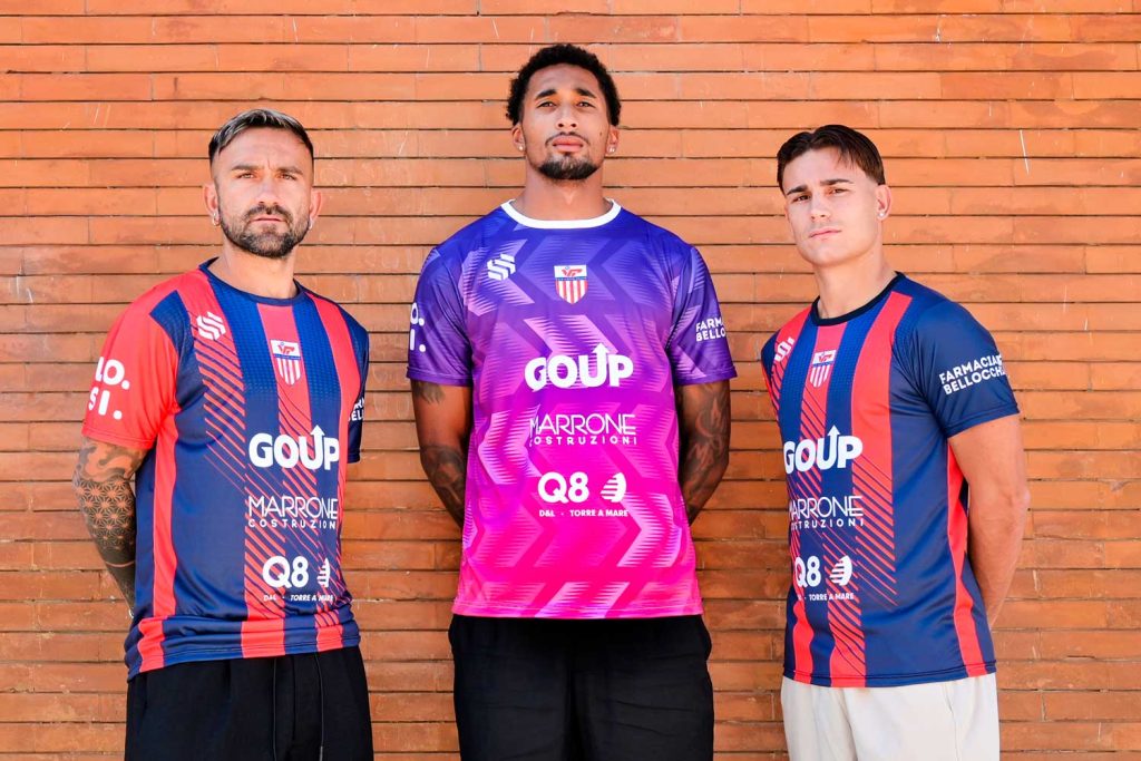 Virtus Palese, svelato l&rsquo;Home Kit 25/26: il mare come scenografia e il cuore di Bari Palese nel design